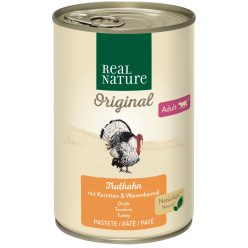   Real Nature Original Hrană umedă pentru pisici, cu curcan și morcovi  400 g