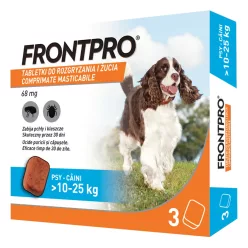   Frontpro Comprimate masticabile antiparazitare pentru câini de 10-25 kg, 3 tablete x 68 mg