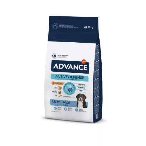 Advance Maxi Light Hrană uscată pentru câini adulți cu pui 12 kg
