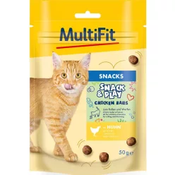 MultiFit Snack&Play Recompense pentru pisici cu pui 50 g