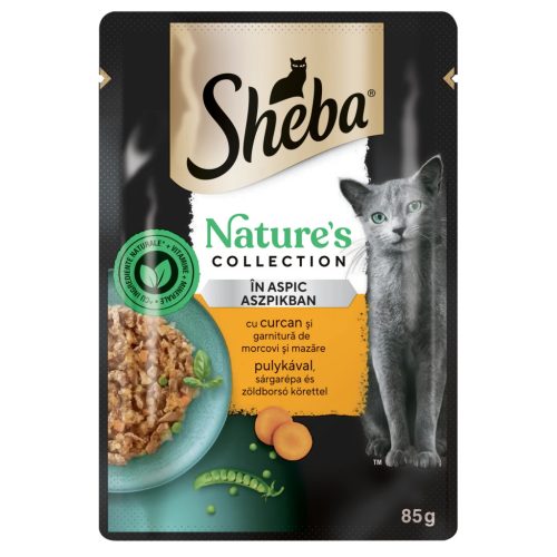Sheba Nature's Collection Hrană umedă pentru pisici adulte, cu curcan în aspic 85 g