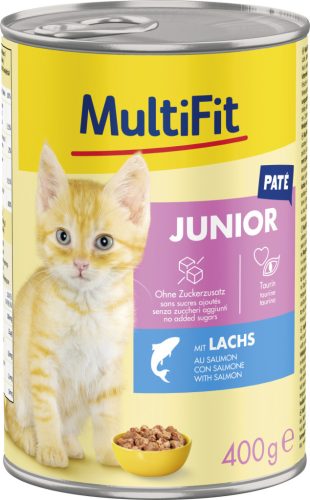 MultiFit Paté pentru pisici junior, cu somon 400g