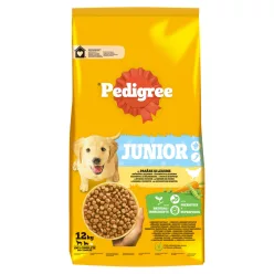   Pedigree Hrană uscată cu pasăre și legume pentru câini juniori 12 kg