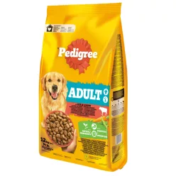   Pedigree Hrană uscată cu vită și legume pentru câini adulți 12 kg