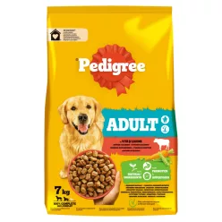   Pedigree Hrană uscată cu vită și legume pentru câini adulți 7 kg