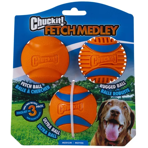 Chuckit! Fetch Medley Gen 3 Jucărie pentru câini (3-pack) M
