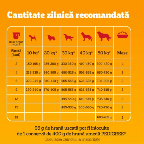 Pedigree Hrană uscată cu pasăre și legume pentru câini juniori 500 g