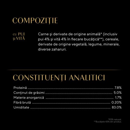 Sheba Hrană umedă pentru pisici adulte, cu pui și vită în sos 85 g