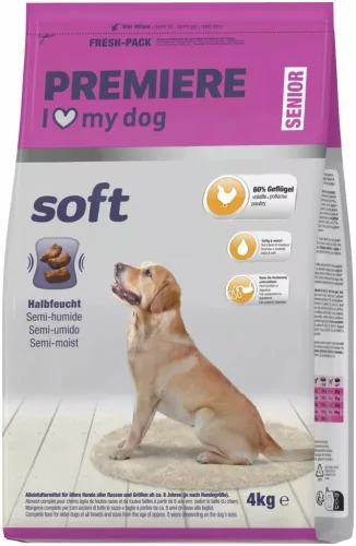 Premiere Soft Hrană uscată pentru câini seniori cu pasăre 4 kg
