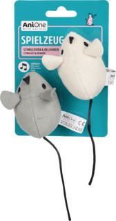 AniOne Șoricel de jucărie cu folie foșnitoare, 2 bucăți