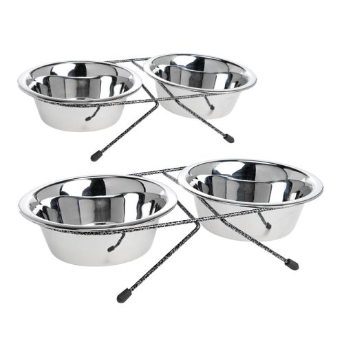 AniOne Bol din oțel inoxidabil 2x700 ml