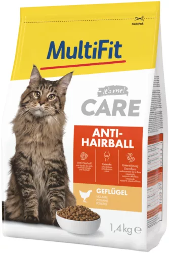 MultiFit Care Anti Hairball Hrană uscată pentru pisici cu pui 1.4 kg