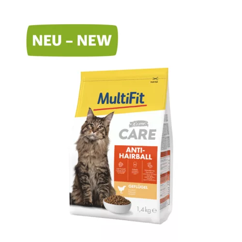 MultiFit Care Anti Hairball Hrană uscată pentru pisici cu pui 1.4 kg