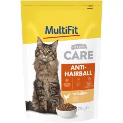  MultiFit Care Anti Hairball Hrană uscată pentru pisici cu pui 750 g