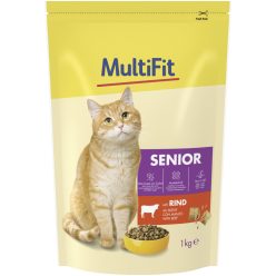 MultiFit Senior Hrană uscată pentru pisici, cu vită 1 kg