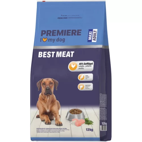 Premiere Best Meat Hrană uscată pentru câini adulți, de talie mare, cu pasăre 12 kg