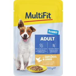   MultiFit Hrană pentru câini adulți, cu pasăre și ficat 100 g