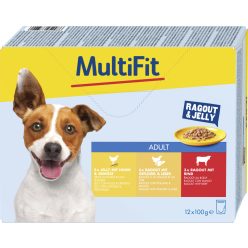   MultiFit Hrană umedă pentru câini adulți, bucăți în aspic 12x100 g