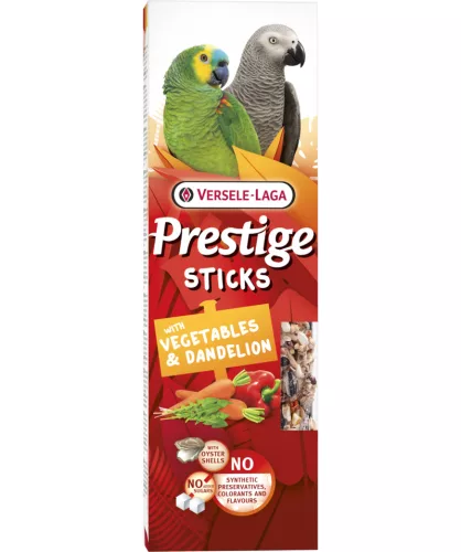 Versele-Laga Batoane pentru nimfe și papagali mari, cu legume și păpădie 2 x 70 g