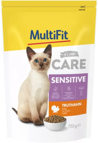 MultiFit Care Sensitive Hrană uscată pentru pisici cu curcan 750 g