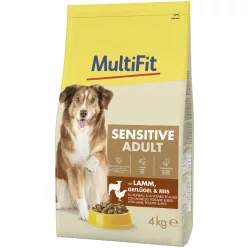   MultiFit Sensitive Hrană uscată pentru câini adulți, miel și păsăre 4 kg