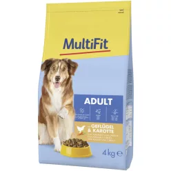   MultiFit Hrană uscată pentru câini adulți, cu carne de pasăre și morcovi 4 kg