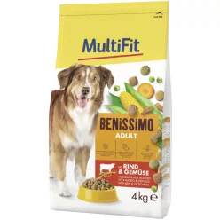   MultiFit Benissimo Hrană uscată pentru câini adulți, cu carne de vită și legume 4kg