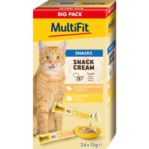 MultiFit Recompensă pentru pisici, cu pasăre și brânză 24x15 g
