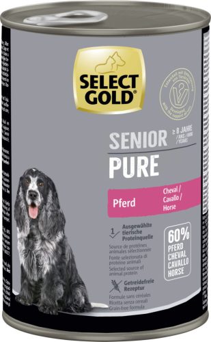 Select Gold Sensitive Hrană umedă pentru câini seniori de talie medie, cu cal 400 g