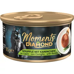   Moments Diamond Hrană umedă pentru pisici adulte cu iepure 85 g