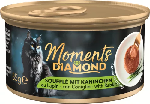 Moments Diamond Hrană umedă pentru pisici adulte cu iepure 85 g
