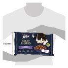 Felix Tasty Shreds Hrană umedă pentru pisici, selecție mixtă cu vită, pui, somon, ton în sos 4x80g