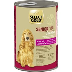   Select Gold Sensitive Hrană umedă pentru câini seniori, cal și cartofi dulci 400 g