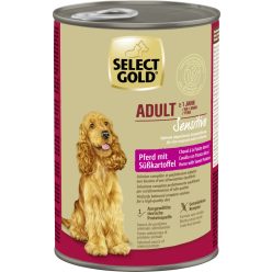   Select Gold Sensitive Hrană umedă pentru pentru câini adulți, cu cal și cartofi dulci 400 g