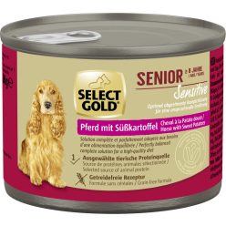   Select Gold Sensitive Hrană umedă pentru câini seniori, cu cal și cartofi dulci 200 g