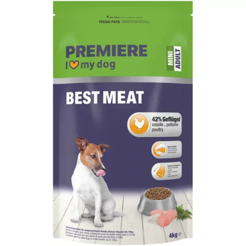 Premiere Best Meat Hrană uscată pentru câini adulți, de talie mică, cu pui 4 kg