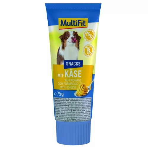 MultiFit Recompensă cremoasă pentru câini cu aromă de brânză 75g