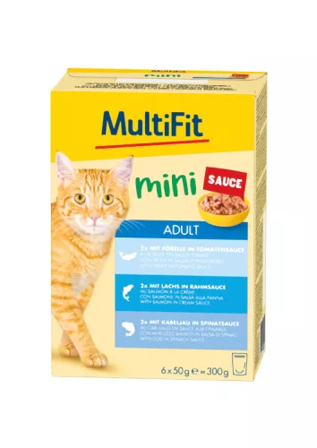 MultiFit Mini Ragout Hrană umedă pentru pisici mix 6x50 g