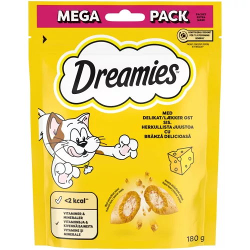 Dreamies Recompense pentru pisici cu brânză delicioasă 180 g 
