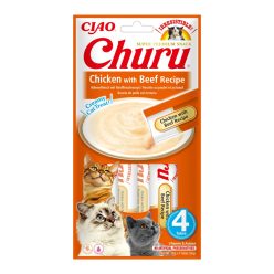  Churu Creamy Recompensă pentru pisici cu pui și vită 4x14 g