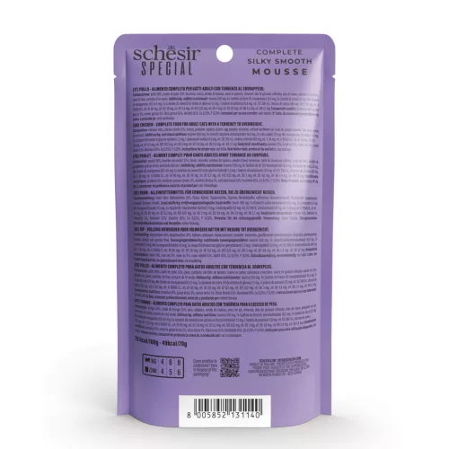 Schesir Hrană umedă completă pentru pisici adulte cu pui 70 g