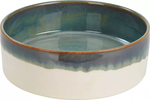 More For Bol ceramic pentru hrană 350 ml alb-verde