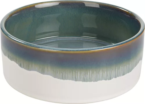 More For Bol ceramic pentru hrană 700 ml alb-verde