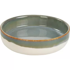 More For Bol ceramic pentru hrană 200 ml alb-verde