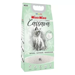 Miau Miau Cassava Așternut aglomerant pentru litieră 6 l