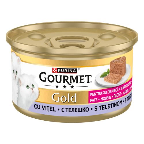Gourmet Gold Mousse Junior Hrană umedă pentru pisici cu vițel 85 g