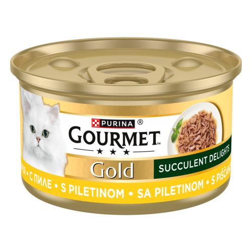 Gourmet Gold Delicii Suculente Hrană umedă pentru pisici, cu pui 85 g