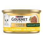 Gourmet Gold Delicii Suculente Hrană umedă pentru pisici, cu pui 85 g