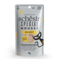   Schesir Functions Hrană umedă completă pentru pisici adulte cu pui și ficat de rață 70 g