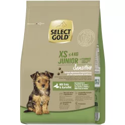   Select Gold Sensitive XS Hrană uscată pentru câini juniori cu rață și cartofi 1 kg